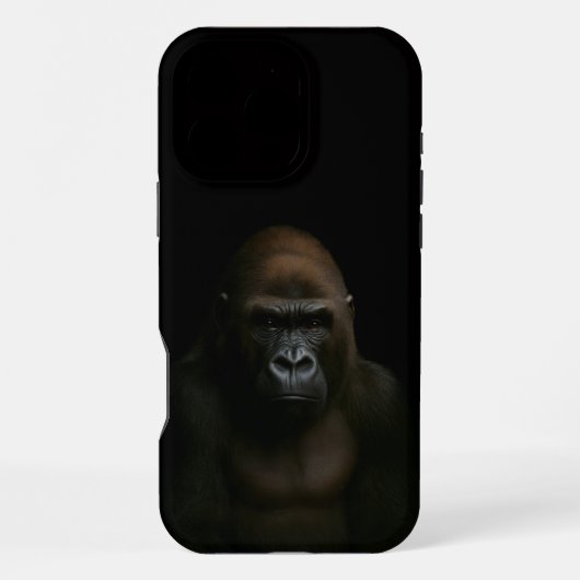 Coque iPhone 16 Pro Max Noir 4 Luxe iPhone 16 Pro Max, Gorille (Verso)