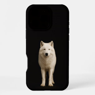Coque iPhone 16 Pro Max Noir 4 Luxe iPhone 16 Pro Max, Loup Arctique Ivoir