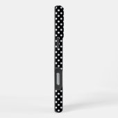 Coque iPhone 16 Pro Max Noir à pois blancs (Côté droit)
