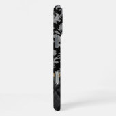 Coque iPhone 16 Pro Max noir Classic Damask Luxe (Côté droit)