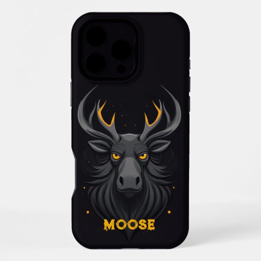 Coque iPhone 16 Pro Max Noir d'orignal (Verso)