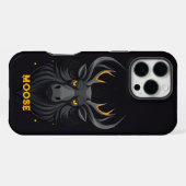 Coque iPhone 16 Pro Max Noir d'orignal (Verso Horizontal)