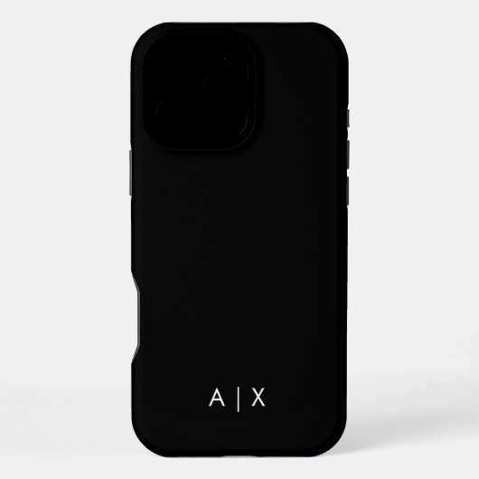 Coque iPhone 16 Pro Max Nom de couple simple monogrammé (Verso)