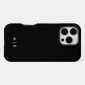 Coque iPhone 16 Pro Max Nom de couple simple monogrammé (Verso Horizontal)
