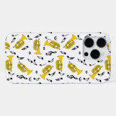 Coque iPhone 16 Pro Max Notes de musique de baryton en marche (Verso Horizontal)