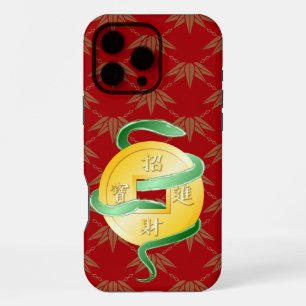 Coque iPhone 16 Pro Max Nouvel An lunaire chinois du serpent 2025 richesse