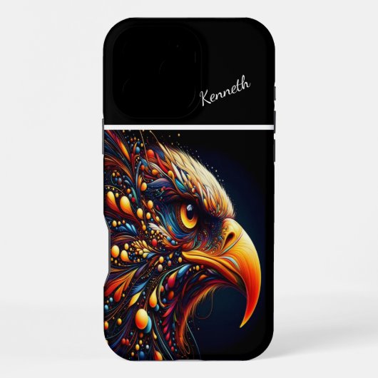 Coque iPhone 16 Pro Max Œil d'aigle de couleur (Verso)