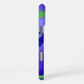 Coque iPhone 16 Pro Max Oeil mal, 3D Abstrait en vert bleu violet (Côté droit)