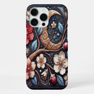 Coque iPhone 16 Pro Max Œuvre d'art d'arbre cerisier en fleurs