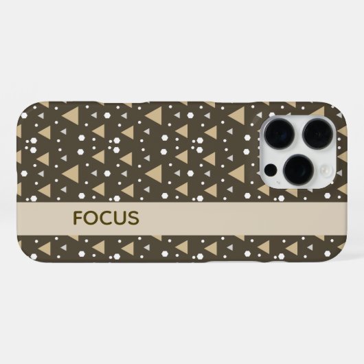 Coque iPhone 16 Pro Max Olive Geometry Luxe (Verso Horizontal)