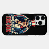 Coque iPhone 16 Pro Max Oncle Sam a dit "Plus de TikTok" (Verso Horizontal)