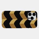 Coque iPhone 16 Pro Max Or noir (Verso Horizontal)