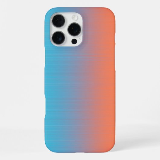Coque iPhone 16 Pro Max Orange Bleu Ton Sur Ton (Verso)