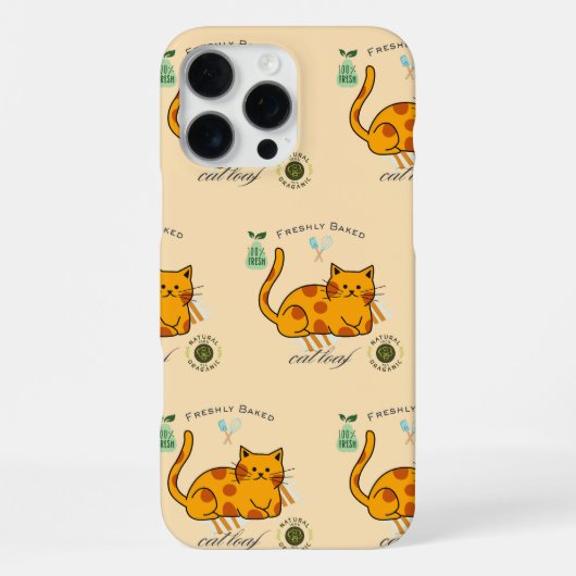 Coque iPhone 16 Pro Max Pain de chat drôle (Verso)