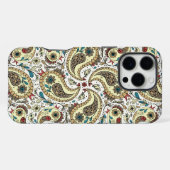 Coque iPhone 16 Pro Max Paisers en jaune/brun et blanc (Verso Horizontal)