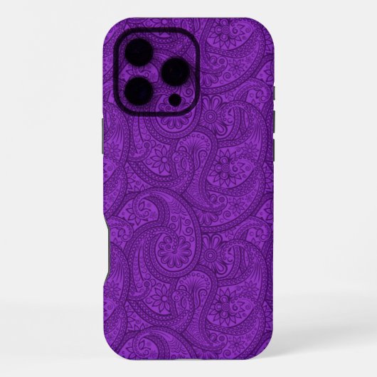 Coque iPhone 16 Pro Max Paisley Violet (Verso)