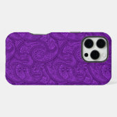 Coque iPhone 16 Pro Max Paisley Violet (Verso Horizontal)
