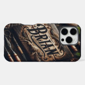 Coque iPhone 16 Pro Max Panneau rustique Brian (Verso Horizontal)