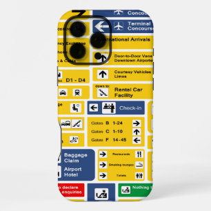 Coque iPhone 16 Pro Max Panneaux de signalisation d'aéroport