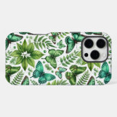 Coque iPhone 16 Pro Max Papillons Bleu-vert (Verso Horizontal)