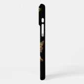 Coque iPhone 16 Pro Max Papillons dorés noirs (Côté gauche)