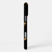 Coque iPhone 16 Pro Max Papillons dorés noirs (Côté droit)