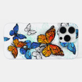 Coque iPhone 16 Pro Max Papillons volants Morpho et Monarch (Verso Horizontal)