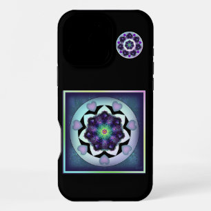 Coque iPhone 16 Pro Max Parapluie violet & cœurs .7