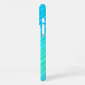 Coque iPhone 16 Pro Max Pastel Abstrait Bandes Turquoise Bleu Vert (Côté gauche)