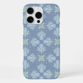 Coque iPhone 16 Pro Max Pastel blue floral abstract repeat (Verso)