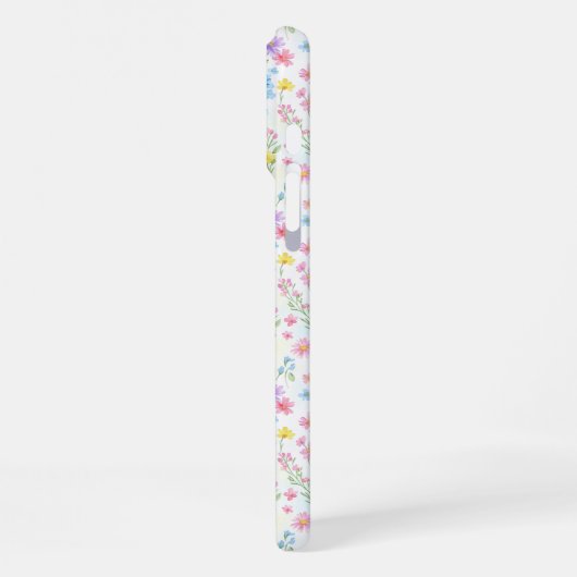 Coque iPhone 16 Pro Max Pastel Wildflower Meadow Pattern (Côté gauche)