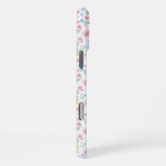 Coque iPhone 16 Pro Max Pastel Wildflower Meadow Pattern (Côté droit)
