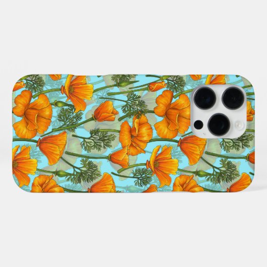 Coque iPhone 16 Pro Max Pavot de Californie (Verso Horizontal)