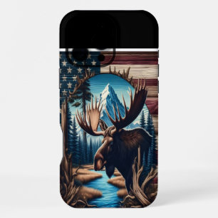 Coque iPhone 16 Pro Max Paysage américain d'orignal