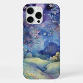 Coque iPhone 16 Pro Max Paysage nocturne enchanté au clair de lune (Verso)