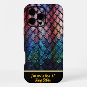 Coque iPhone 16 Pro Max Peau de serpent multicolore scintillante à la lumi