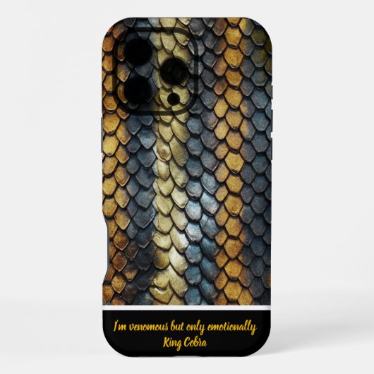 Coque iPhone 16 Pro Max Peau de serpent unique avec des motifs complexes (Verso)