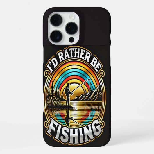 Coque iPhone 16 Pro Max Pêche au coucher du soleil serein (Verso)