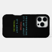 Coque iPhone 16 Pro Max Pensée de programmation - Citation technologique s (Verso Horizontal)