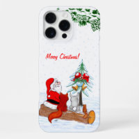 Père Noël avec Renard de lapin et écureuil