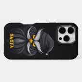Coque iPhone 16 Pro Max Père Noël noir en colère (Verso Horizontal)