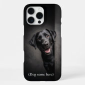 Coque iPhone 16 Pro Max Personalized Black Lab Portrait (Verso)