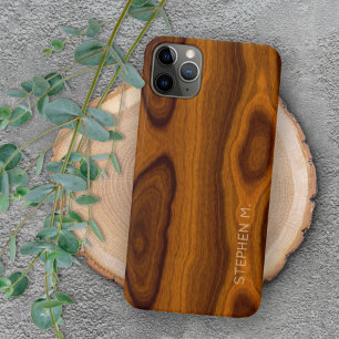 Coque iPhone 16 Pro Max Personnalisé Chic élégant Retro Motif de bois