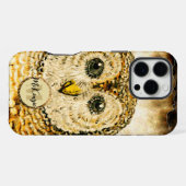 Coque iPhone 16 Pro Max Personnaliser Monogram Owl (Verso Horizontal)