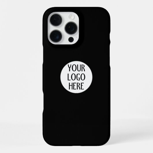 Coque iPhone 16 Pro Max Personnalisez votre logo d'entreprise noir et blan (Verso)