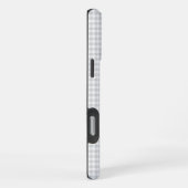 Coque iPhone 16 Pro Max Petite signature gingham gris clair (Côté droit)