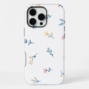 Coque iPhone 16 Pro Max Petites Fleurs Délicates aux Couleurs Pastel