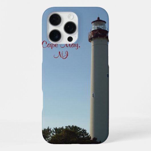 Coque iPhone 16 Pro Max Phare, Cape May, NJ (Verso)