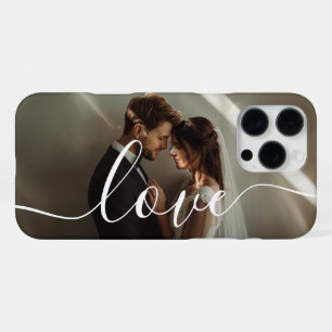 Coque iPhone 16 Pro Max Photo de couple personnalisée 'Amour'