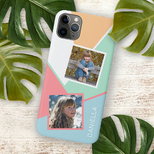 Coque iPhone 16 Pro Max Photos de famille personnalisées sur un motif de m
